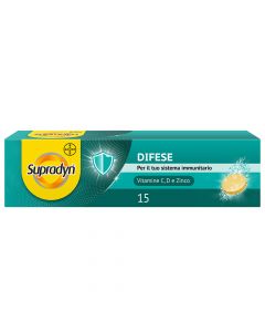 Supradyn Difese Integratore di Vitamina C D e Zinco 15 Compresse Effervescenti