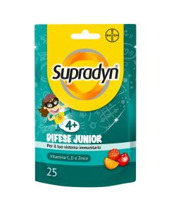 Supradyn Difese Junior Integratore con Vitamina C D e Zinco 25 Caramelle Gommose
