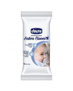 Chicco Salviettine Salva Ciuccio Monouso 16 Pezzi