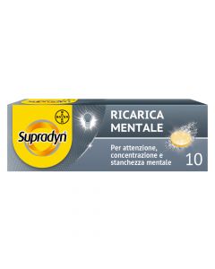 Supradyn Ricarica Mentale Integratore Memoria e Concentrazione 10 Compresse Effervescenti