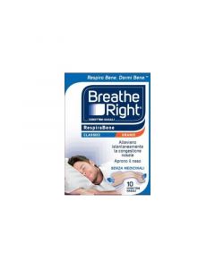 Breathe Right Cerotti Nasali Classici Grandi 10 Pezzi