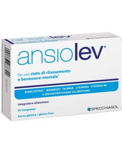 Ansiolev Integratore per rilassamento e Benessere Mentale 45 compresse