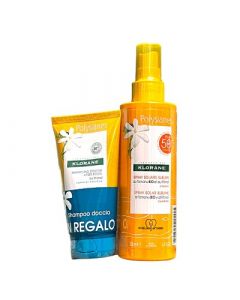 Klorane Polysianes Spray Solare Sublime Corpo SPF 50 200ml + Shampoo Doccia Doposole Al Monoi 75ml OMAGGIO