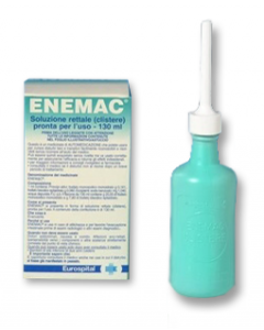 Enemac Soluzione Rettale Clistere 6,1 g/100 ml+ 6 g/100 ml Monodose 130 ml