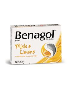 Benagol Pastiglie Miele e Limone Antisettico Cavo Orale 16 Pastiglie