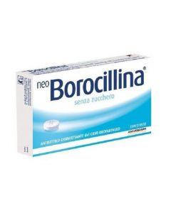 Neoborocillina Senza Zucchero 1,2mg + 20mg Antisettico 16 Pastiglie
