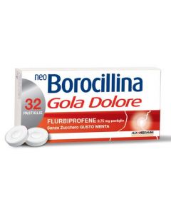 Neo Borocillina Gola Dolore 8,75mg Menta Senza Zucchero 32 Pastiglie
