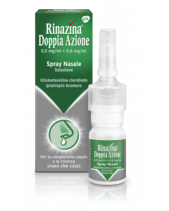 Rinazina Doppia Azione 0,5mg/ml+0,6 mg/ml Spray Nasale 10 ml