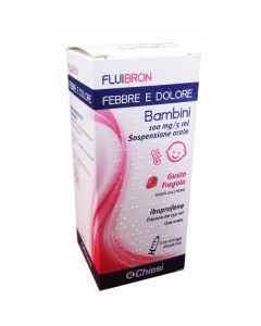 Fluibron Febbre e Dolore Bambini Sciroppo 100mg/5ml Gusto Fragola 150 ml