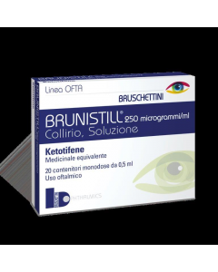 Brunistill Collirio 0,025 mg Ketotifene Congiuntivite 20 Flaconcini 0,5 ml
