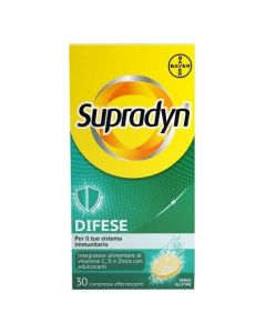 Supradyn Difese Adulto Integratore di Vitamina C D e Zinco 30 Compresse Effervescenti