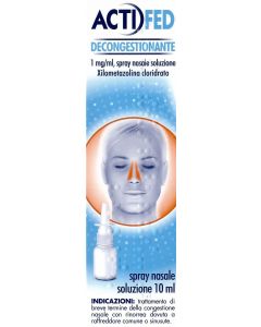Actifed Decongestionante Spray Nasale 1mg/1ml Naso Chiuso 10 ml