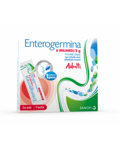Enterogermina 6 Miliardi/2 g Spore di Bacillus clausii 9 Bustine Orodispersibili